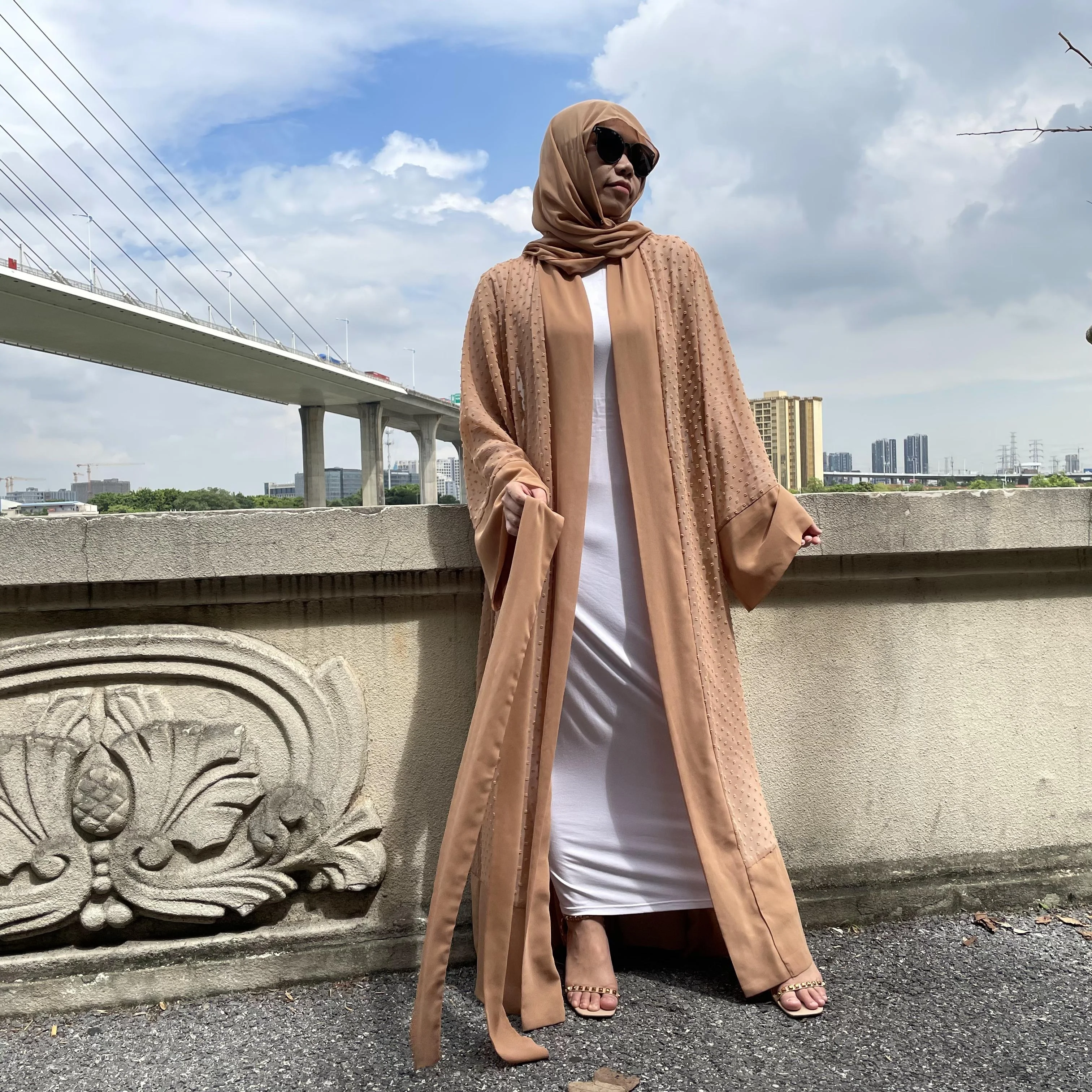 abaya dress design Dubai Silk Abaya Dress: Sultan Long Sleeve Maxi
