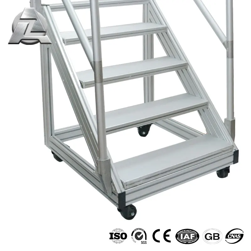 Modular Framing Working Scaffolding Aluminum Tslot t Slot Profile Platform and Stairs for Factory