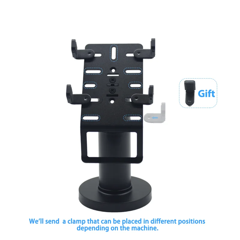 Custom Swivel POS Terminal Stand Adjustable Clamp Width Credit Card Machine Holder POS System Bracket for Verifone Payments