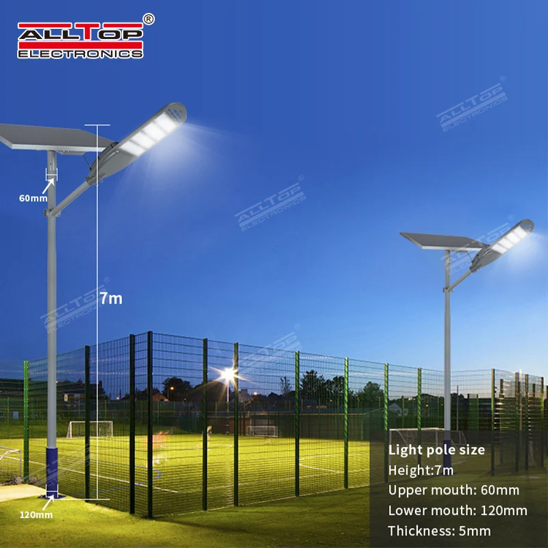 Alltop Road Aluminum Timer Control Smd Outdoor Ip65 Waterproof 100 150 200 Watt Led Solar Street Light