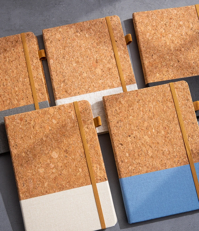 A5 notebook made of eco-friendly straw and cork can print logo for learning and office stationery wholesale preview 3