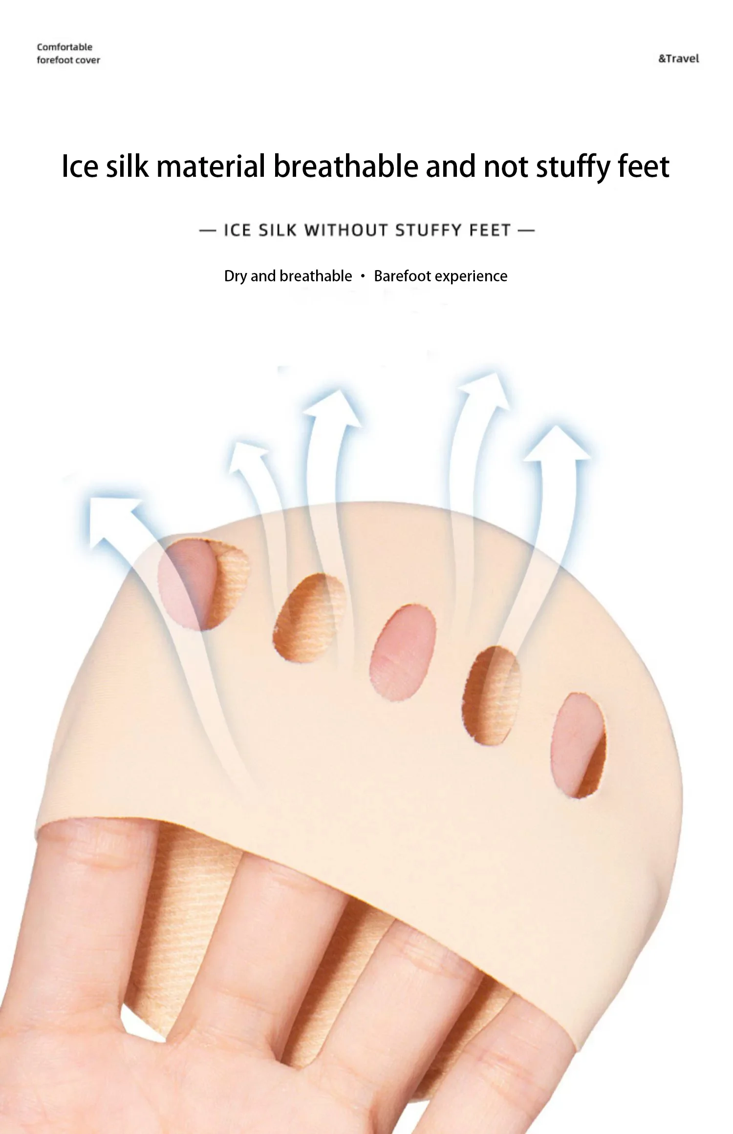 Forefoot Toe Socks Anti Skid Shock Absorbing Palm Pads