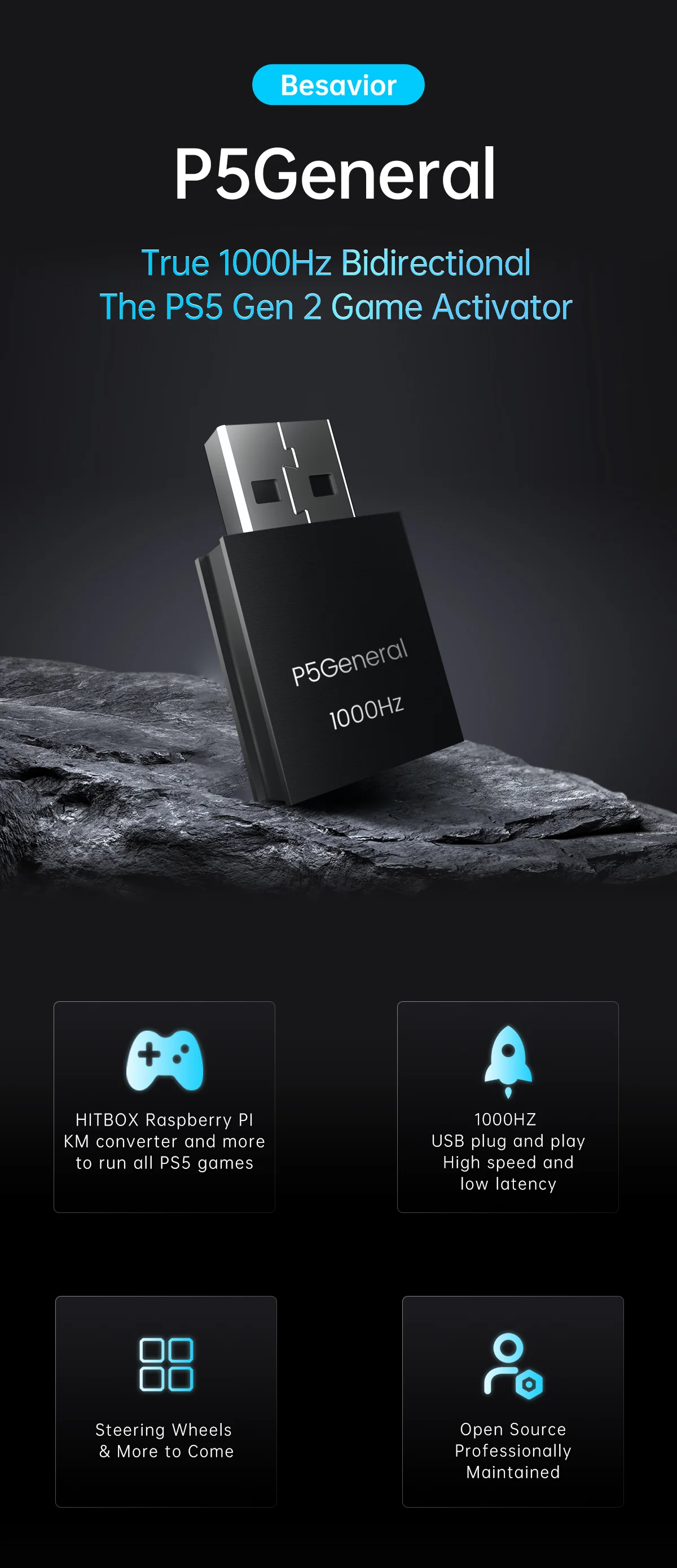 PS5用ReaSnowS1 Besavior P5 ゲーム起動デバイス プラグアンドプレイ
