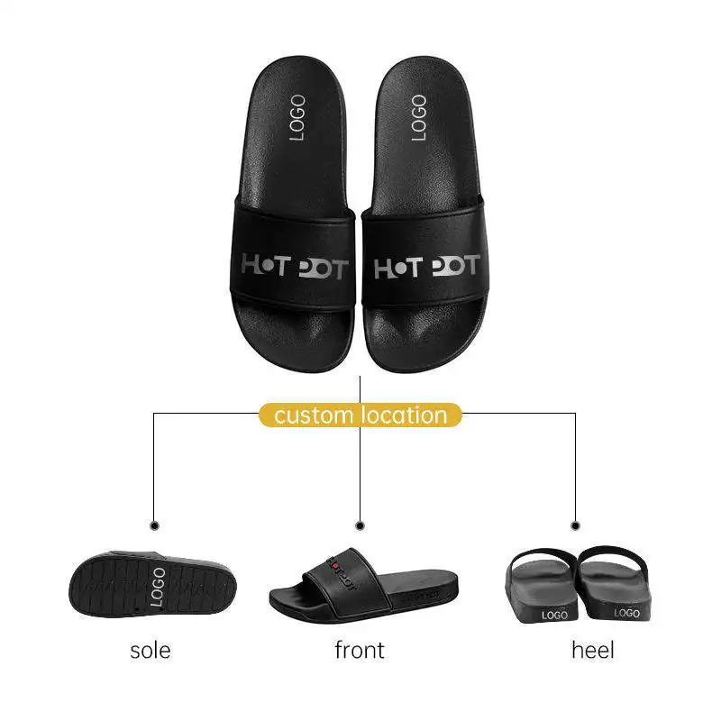 Hentol Custom logo Slides Sandal Vendor Customised Slide Sandals Flat Slippers for Women and Ladies Trendy Slippers for Women