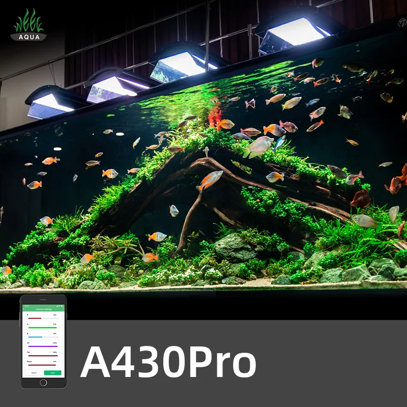 WEEK AQUA A430 Pro Trade Assurance 120w RGB UV led aquarium light for  aquascape aquarium lamp nicrew