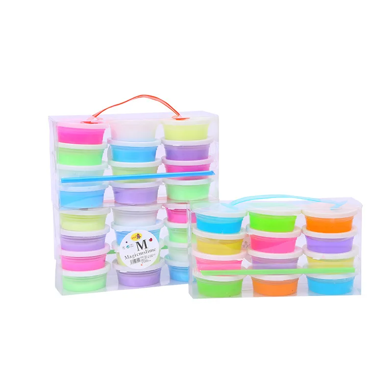 Ручной работы цвет Волшебная с украшением в виде кристаллов шпатлевка 12 видов цветов Лизун набор