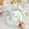 Cup with saucer&spoon-Blue