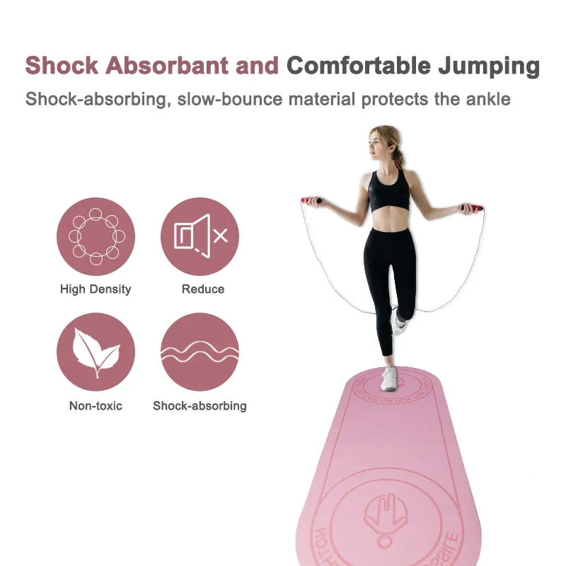 Fitness Exercise Eco Friendly Extra Large Thick Skip Round 165cm Shock Absorbing Sound-proof Yoga Skip Skipping Jump Rope Mat