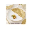Assiette Ronde Creuse Effet Pierre Semi-Blanche - 25 cm