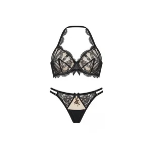 Top Sexy Sexy Underwear with Chic Halter Neck Lace Design Delicate Scalloped Eyelash Trim Women Lingerie for Sexy Panties