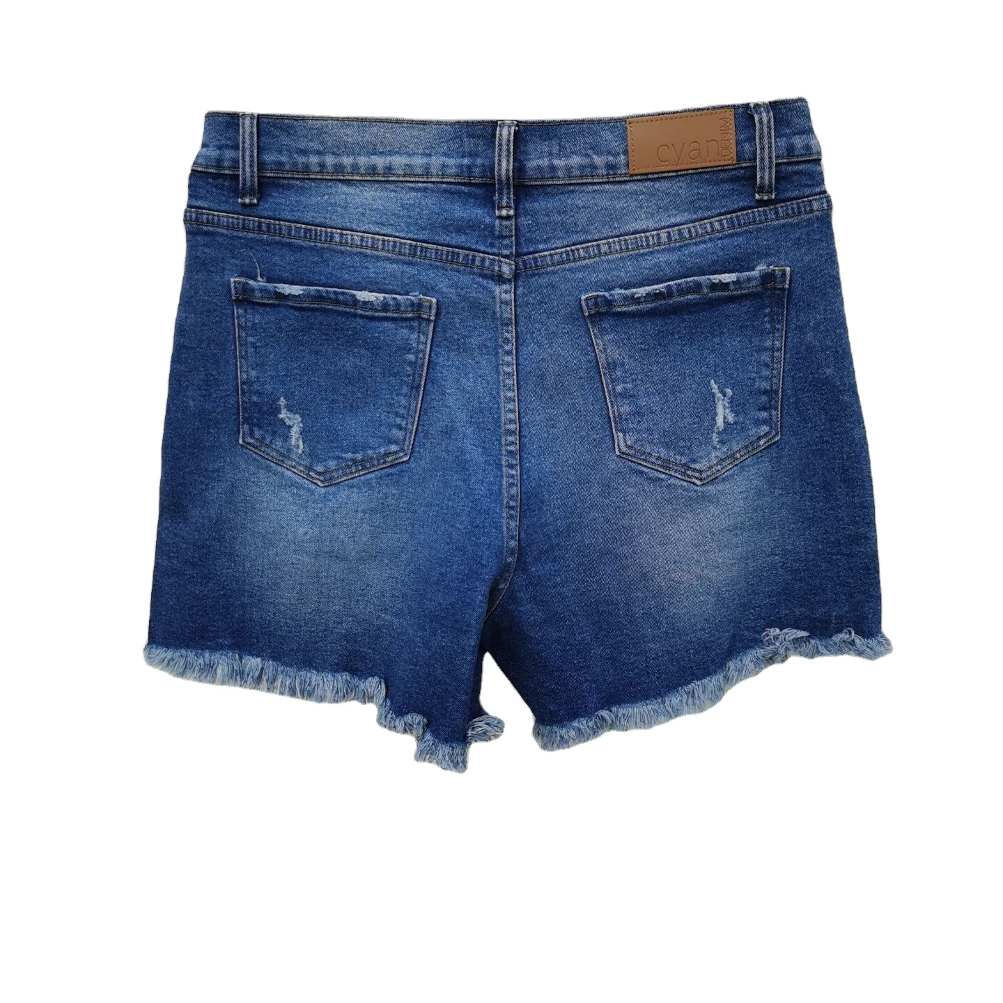 spandex Blue Short Jeans Feminization 