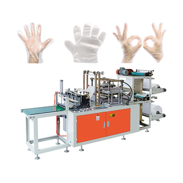 Fully Automatic Tpe Vinyl Hdpe Disposable Glove Making Machine Plastic Bag Making Machine Bag Cutting Machine