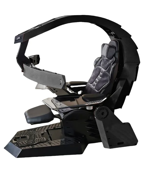 mesa gamer All-in-one Zero gravity computer cockpit massage esports Cockpit esports chair supports 5 screens that can lie flat