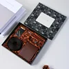 6-piece curry set-wallet auto buckle-belt-key-bag-pen-gift box