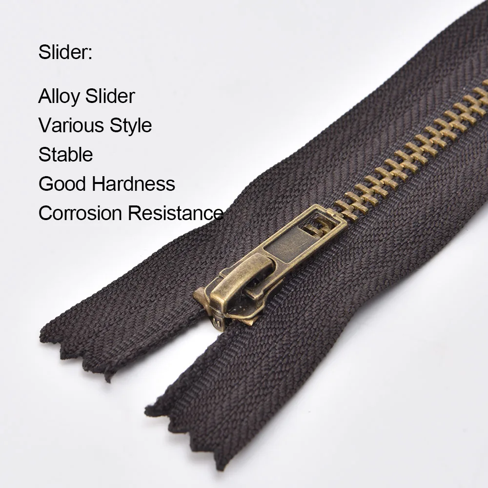 Reißverschluss Schwarz-gold, Metall (Messing), 65 Cm Länge, Für Jacken & Taschen