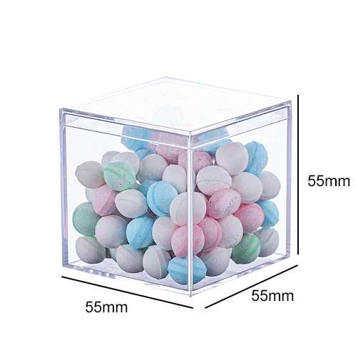 Acrylic Candy Box With Lid Acryl Party Favor Bin Small Clear Square