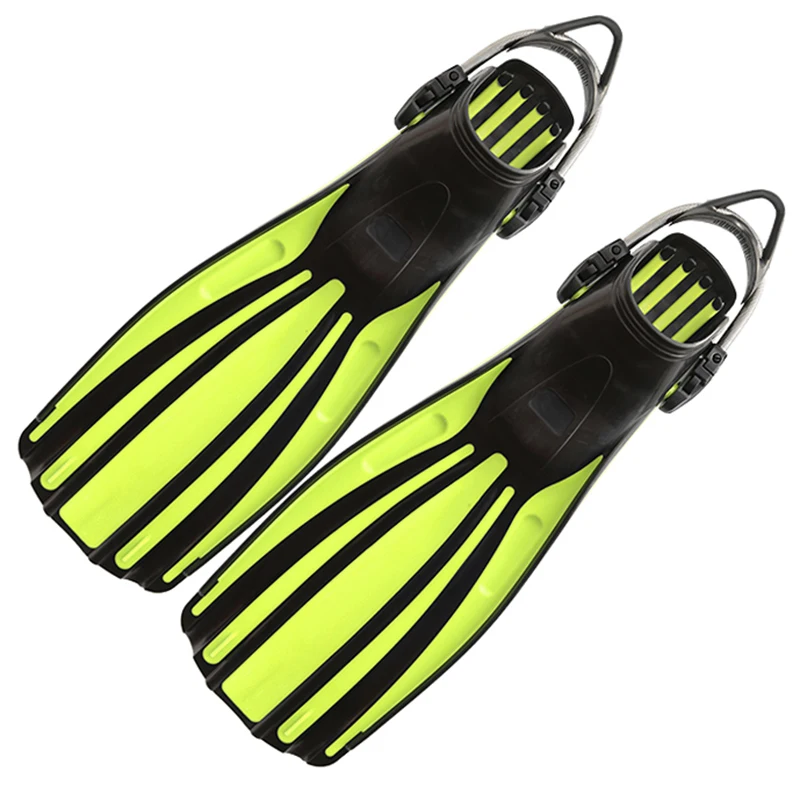 Aoma factory price OEM Low MOQ Scuba Diving Fins Open Heel Spring Strap Long Blade Diving flipper for Adult