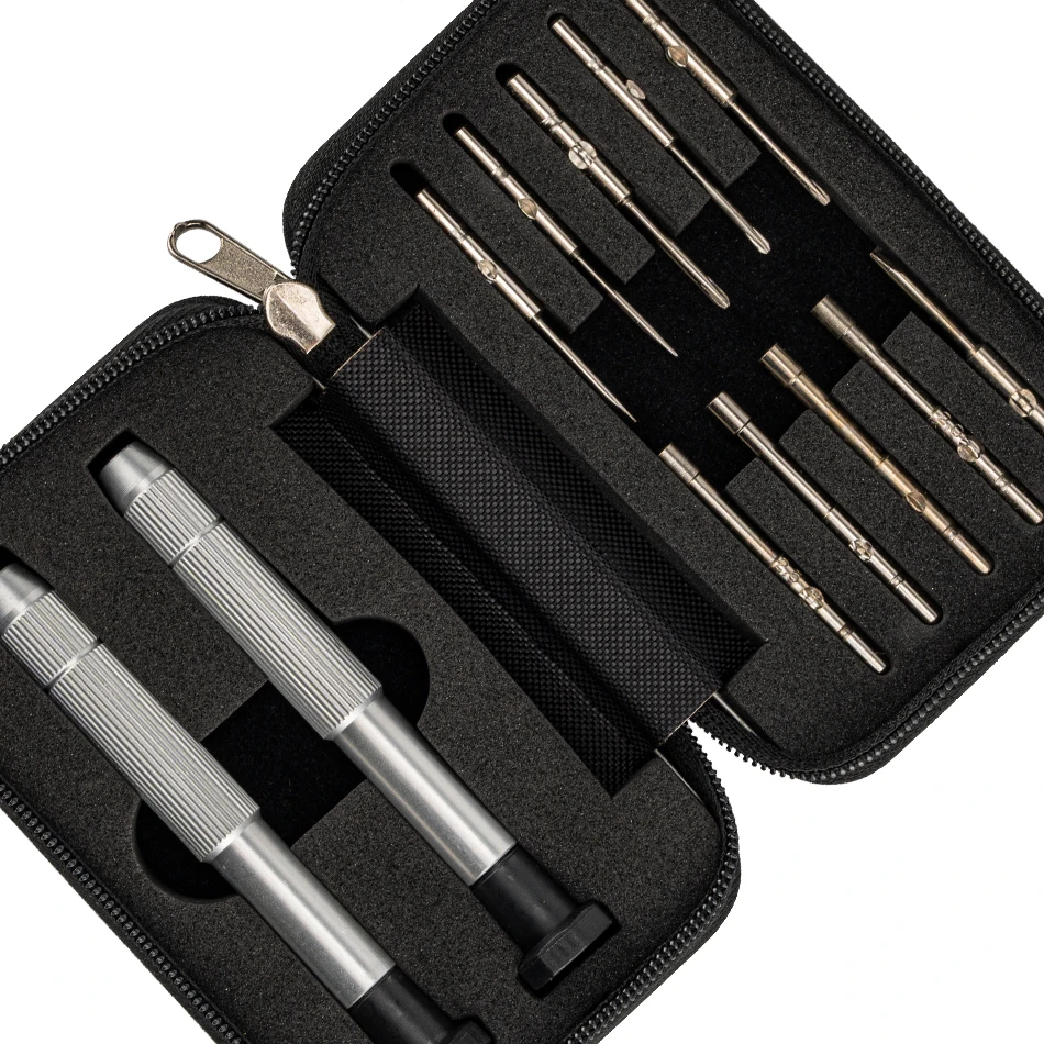 High Quality 10pcs Glasses Precision Screwdriver Kit Watch Jewelry Glasses Multifunction Repairing Tool Sets With Zipper Box
