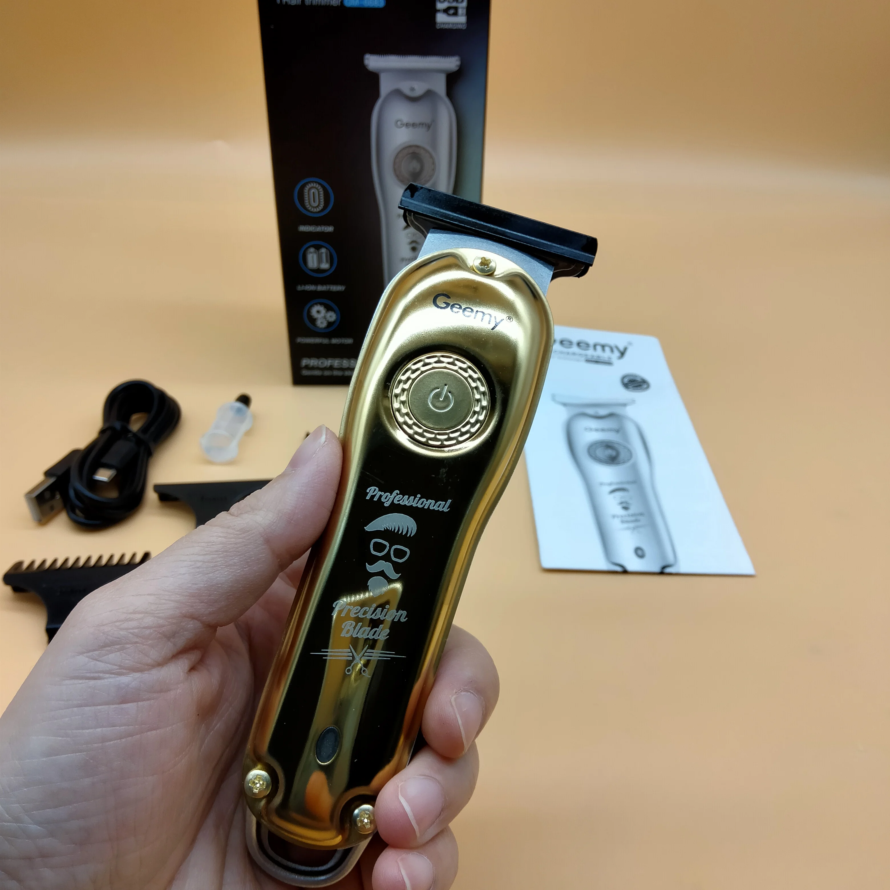 Geemy GM-6683 Cordless Electric Hair Trimmer for Men