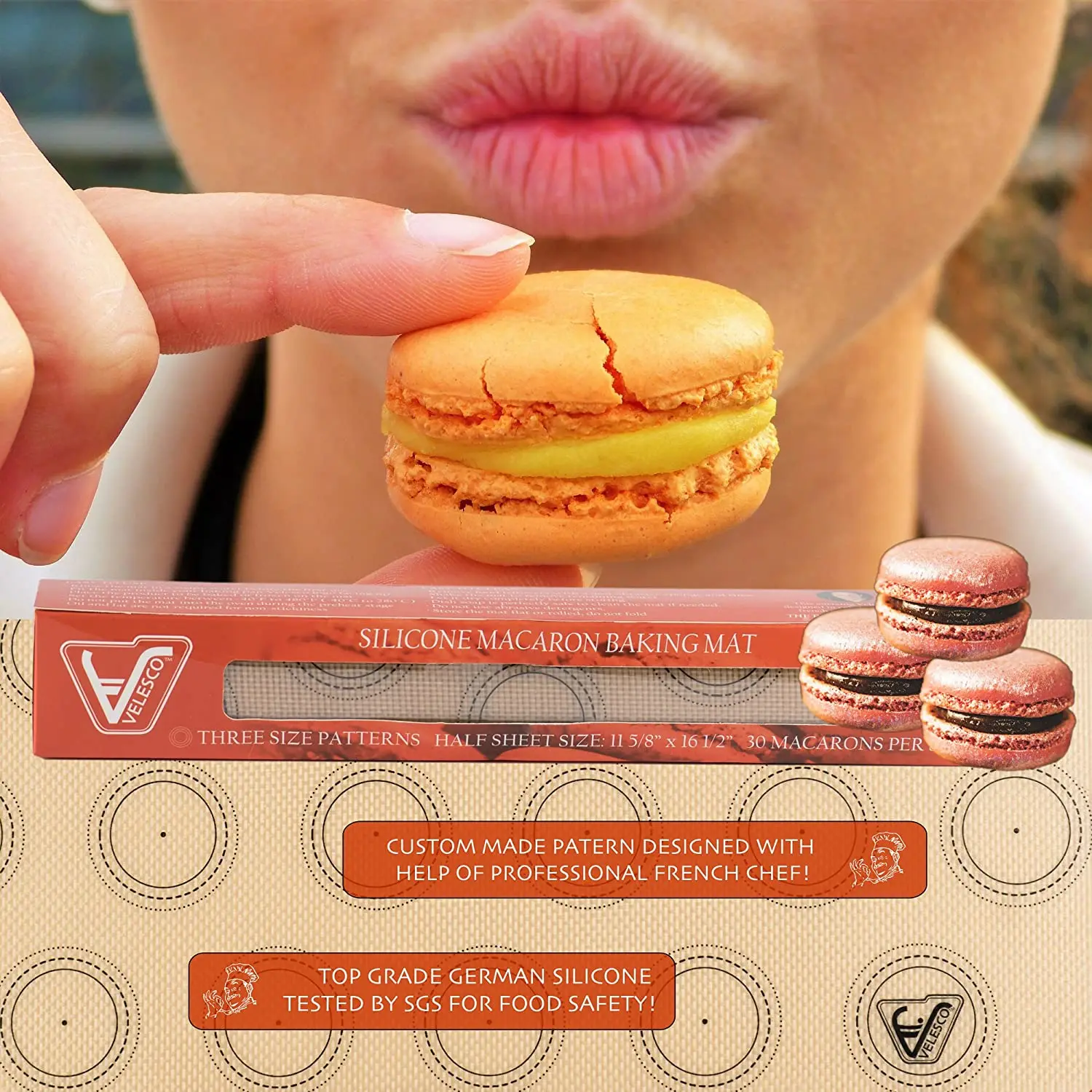 Индивидуальный устойчивый к высоким температурам не липкий силиконовый коврик для