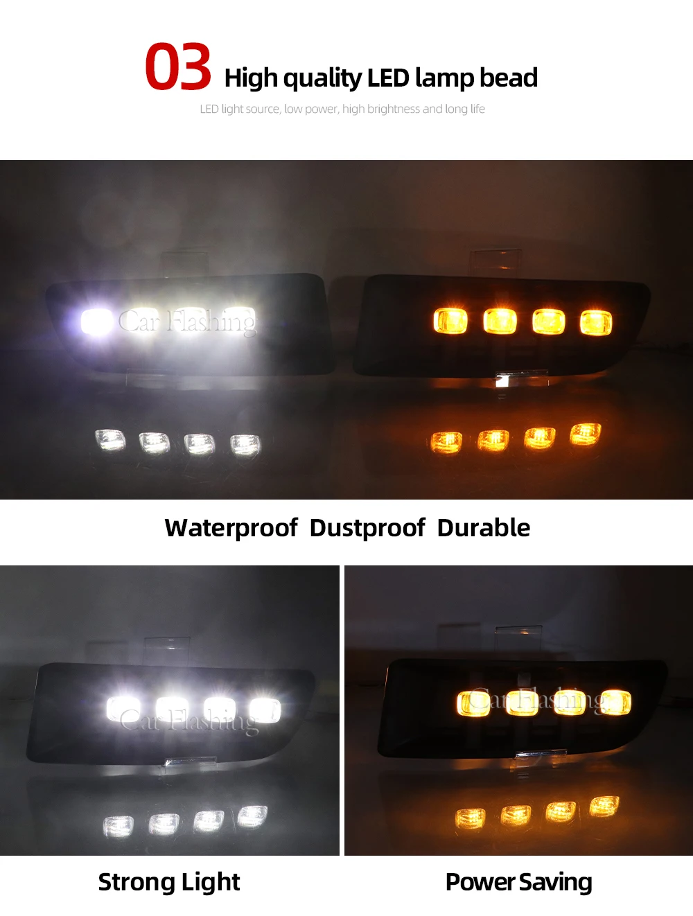 Drl For Toyota Prado 120 Land Cruiser Lc120 Fj120 2003 2004 2005 2006 ...