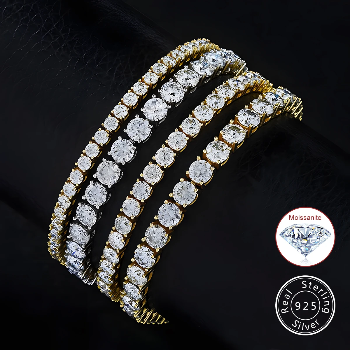 Fine Bracelet 925 Sterling Silver Tennis Chain Diamond 14K Gold Custom Men Jewelry Necklaces Moissanite Cuban Link Chain 222093
