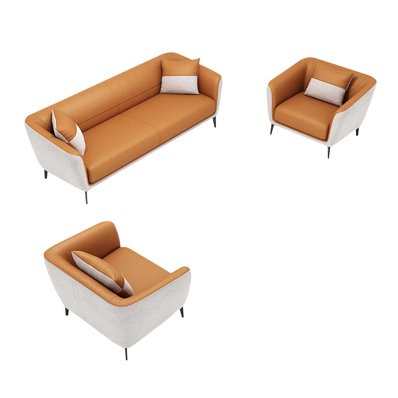 Canape Genuine Leather Sectional Sofa  Nordic Luxury 3 Seater Lounge Living Room Furniture Sofa Set Furniture Modern