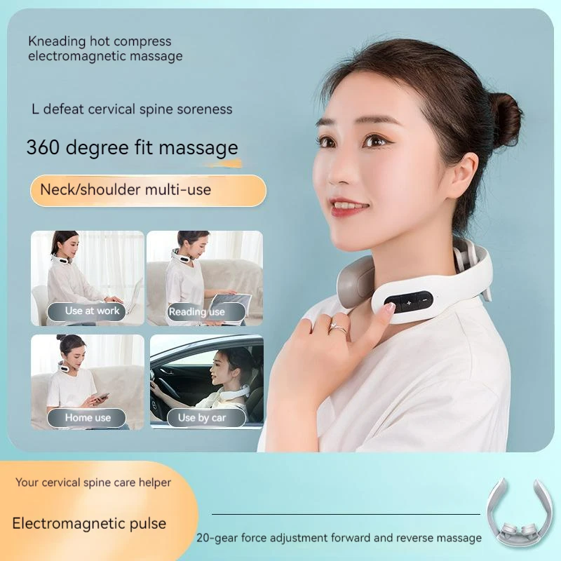 Intelligent Pulse Neck Cervical Spine Massager Personal Neack Care Relieve Fatigue Electric Neck