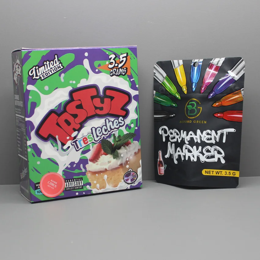 Wholesale 3.5g Mylar Bags Boxes Plastic Zipper Bag Cylindrical Box Packaging Holograph Box Packaging