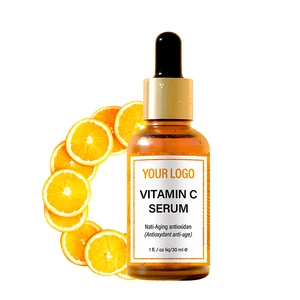 Private Label 30ml Vitamin C Avocado Brightening Serum Organic Green Tea Antioxidant Face Drops for Glowing Hydrated Skin Body