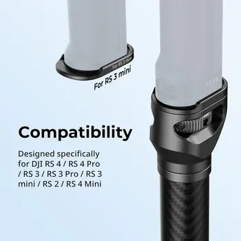 For SmallRig Carbon Fiber Gimbal Extension Pole 15\"/37cm Anti-Deflection Baffle Mounts for DJI RS 4 Mini/RS 4/RS 4 Pro/RS 3 detail image