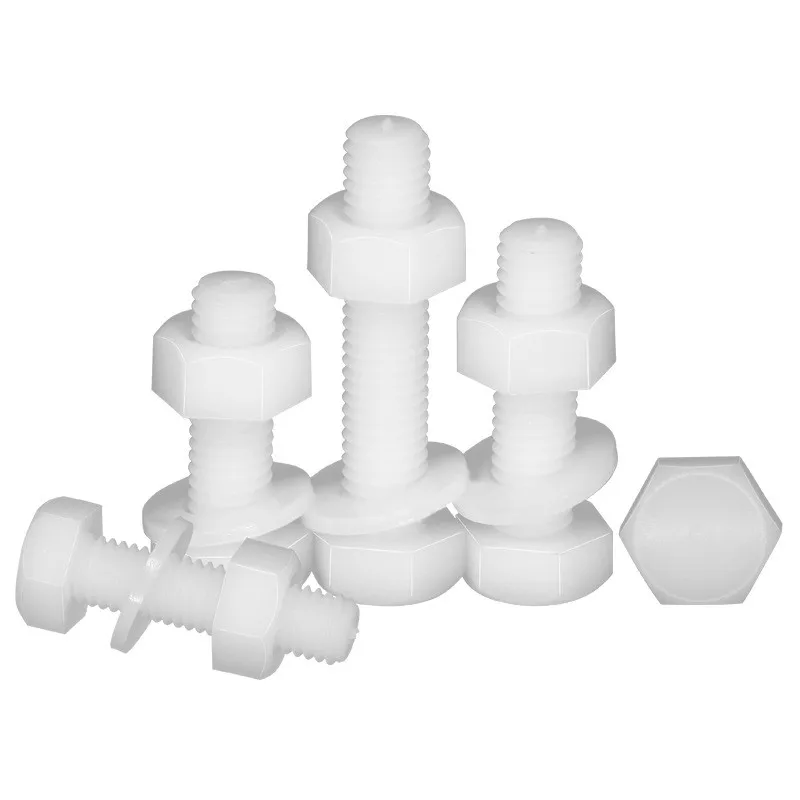 10 X Plastic Hex Flange Nuts – 4mm Washer Faced, Nylon, Hexagonal, Auto Fix