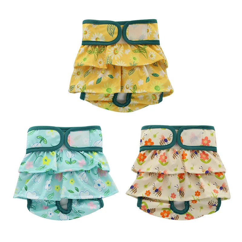 Washable Female Diapers (3 Pack) Female Dog Diapers Comfort Reusable Doggy Diapers