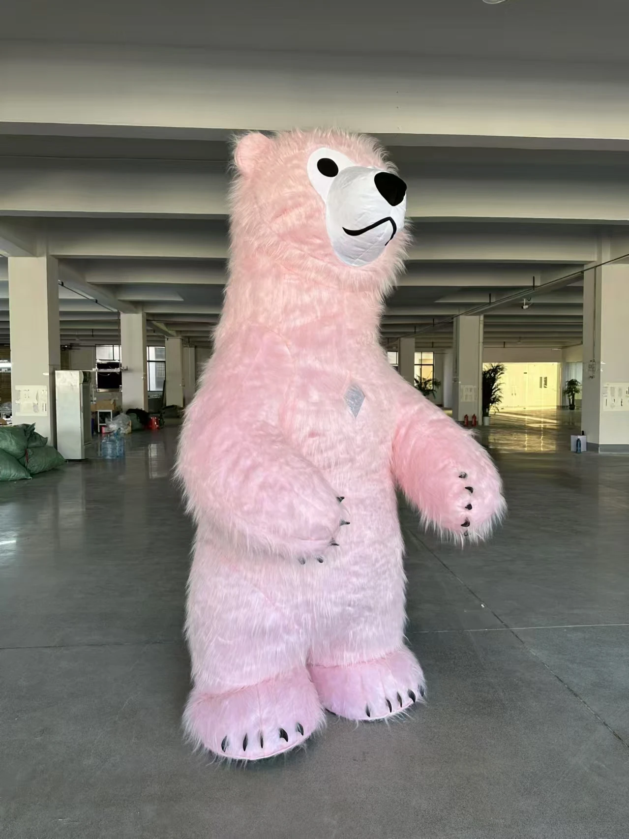 Efun MOQ 1 PC Red Polar Bear Mascot Costume Adult Walking Character Mascot  Cosplay Costume for Birthday Party