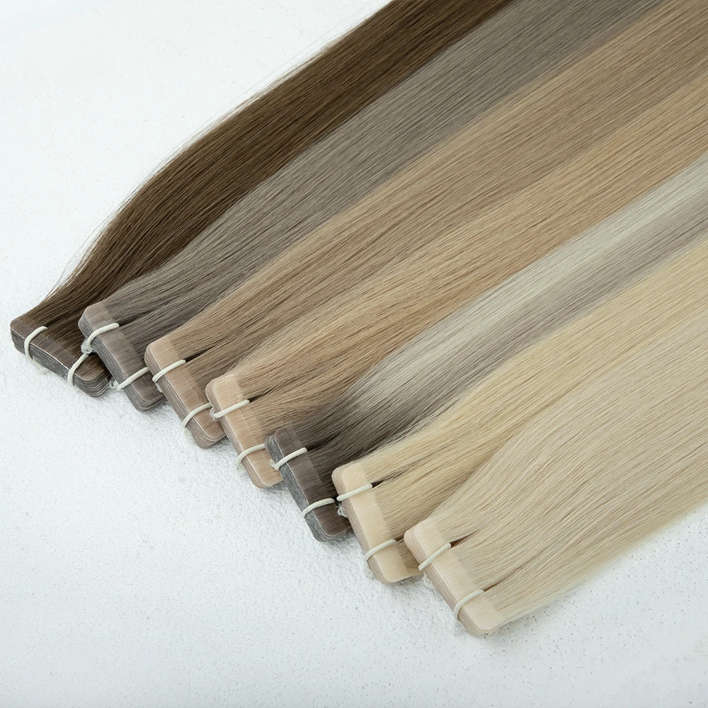 Leshine High Quality European Remy Hair 100% Remy Human Hair Double Drawn Tape Hair Extension