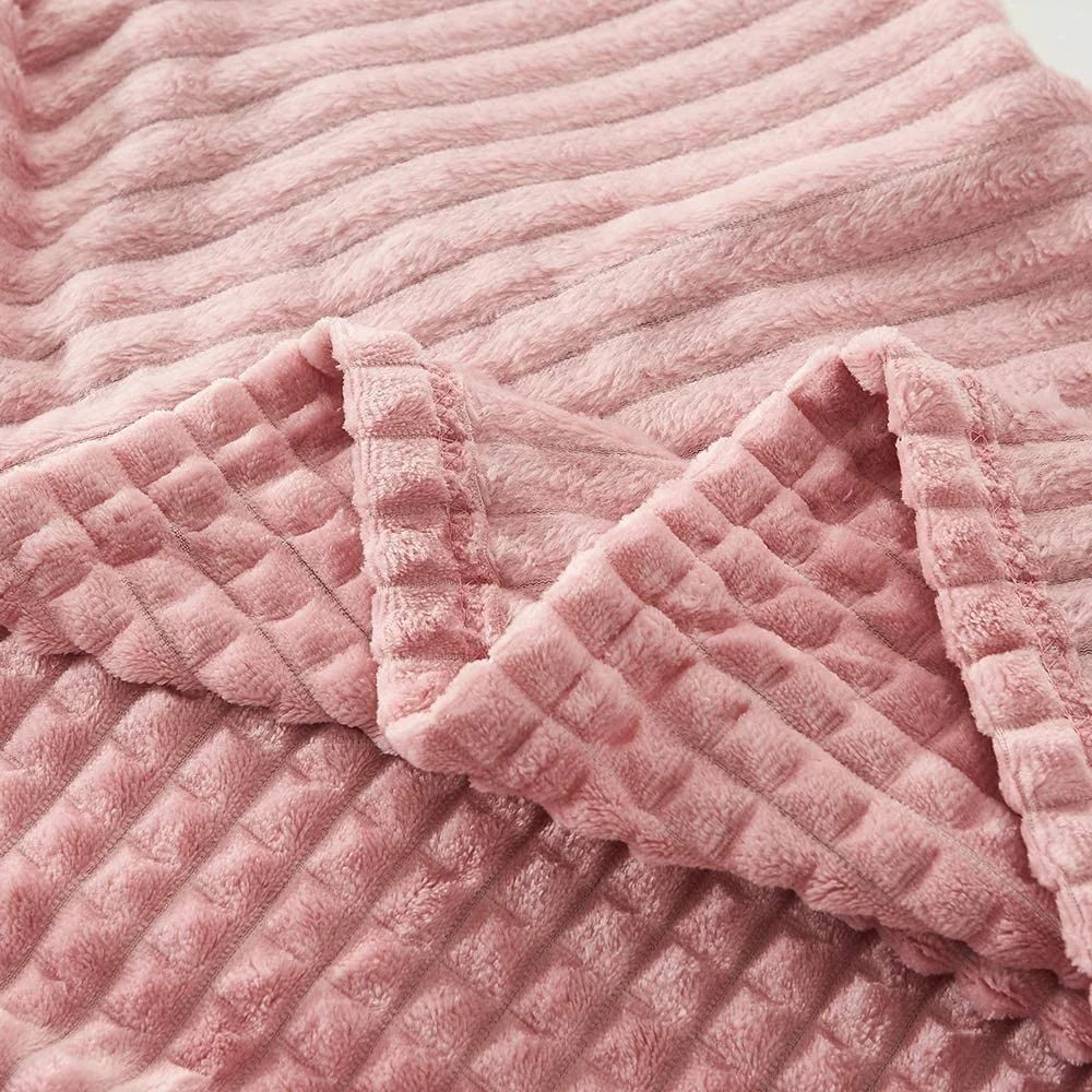 Ready To Ship Warm And Cozy 100 Polyester Waffle Flannel Fleece Luxury