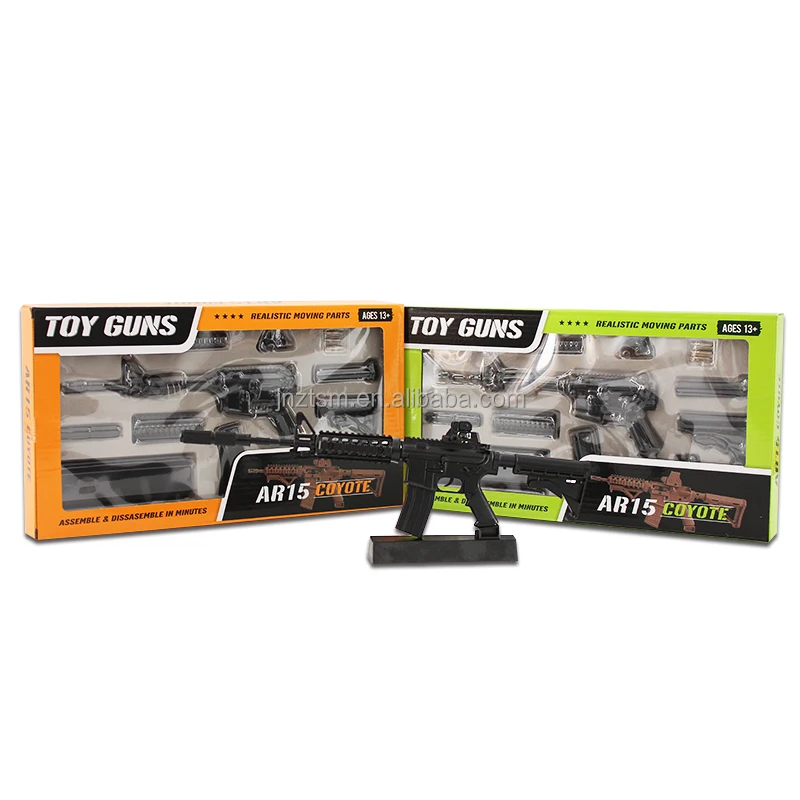 Ar15 Metal Guns Model Miniature Model Toy Gun Black 13 Scale Die Cast