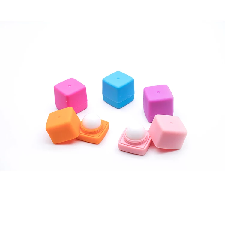 factory direct sales multicolor square shape kids lip balm - buy