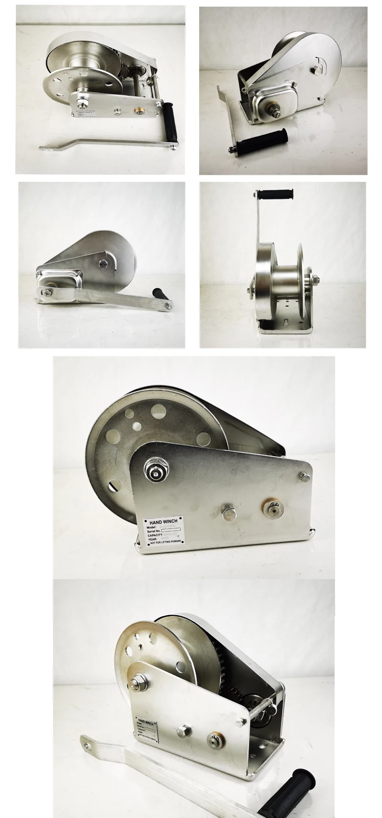 1800lb Boat Trailer Winch Hand Winch With 10m Cable Handle Crank Manual