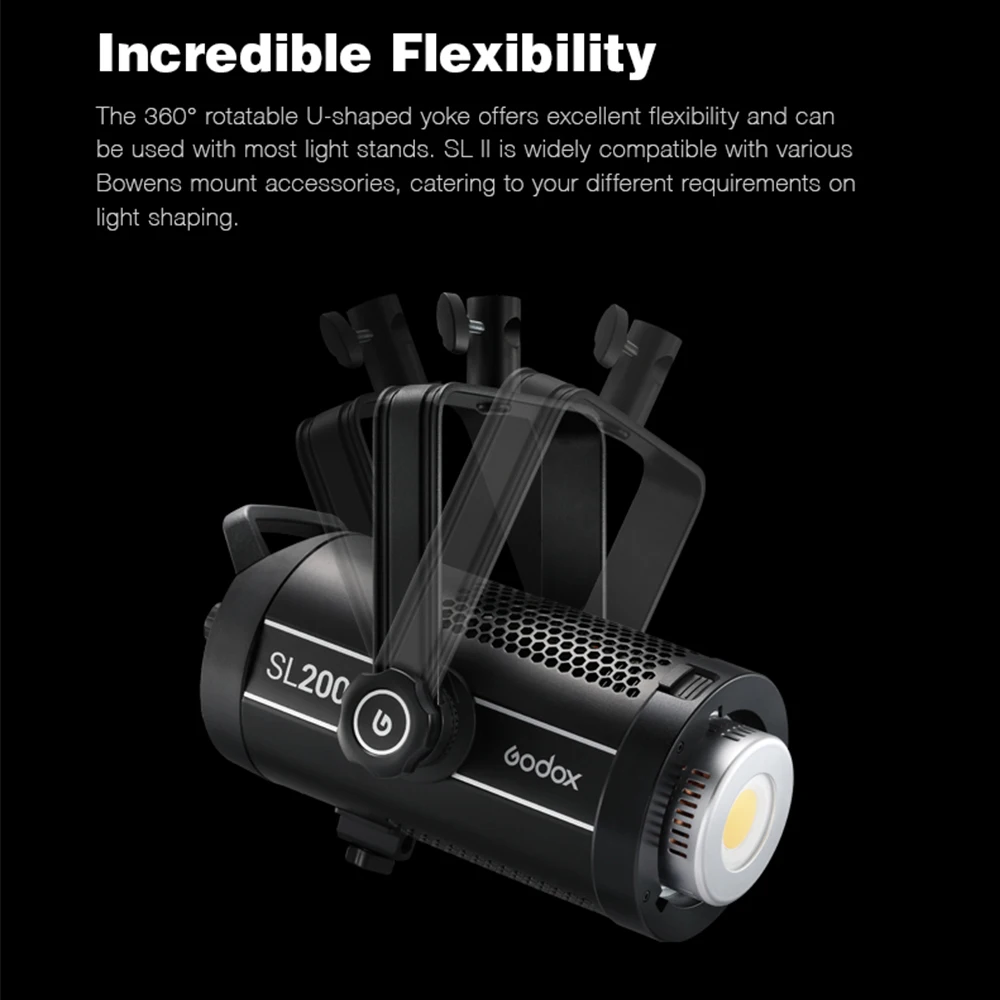 Godox SL200II LED Video Light - 200W for Interview Success