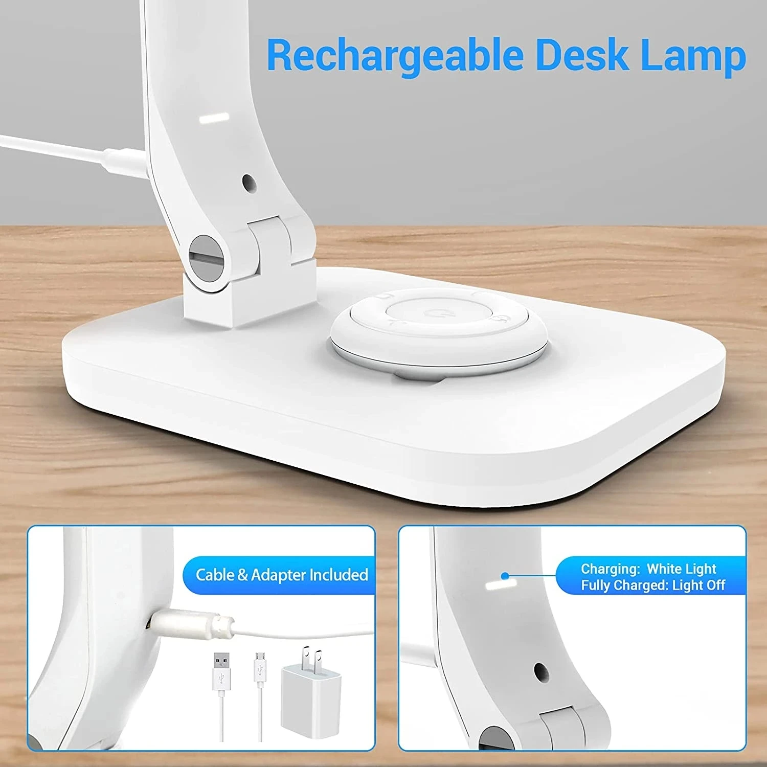 product led folding desk lamp with remote control touch control dimmable usb rechargeable eye protection office lamp reading desk lamp-43