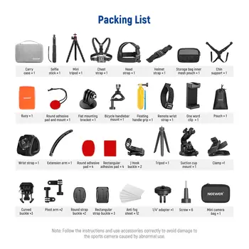 NEEWER 61 in 1 Action Camera Accessory Kit Accessories for Action and Sport Camera product image