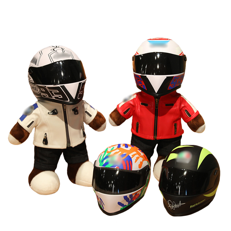 Costume Moto Pour Ours En Peluche - Taille 40cm - Déguisement Ours Motocycliste