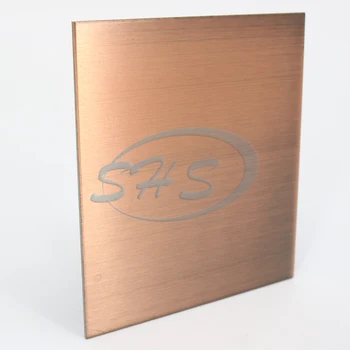 Decorative 304 Stainless Steel Hairline Sheet with Rose Color Finish Stainless Steel Plate for Construction Decoration