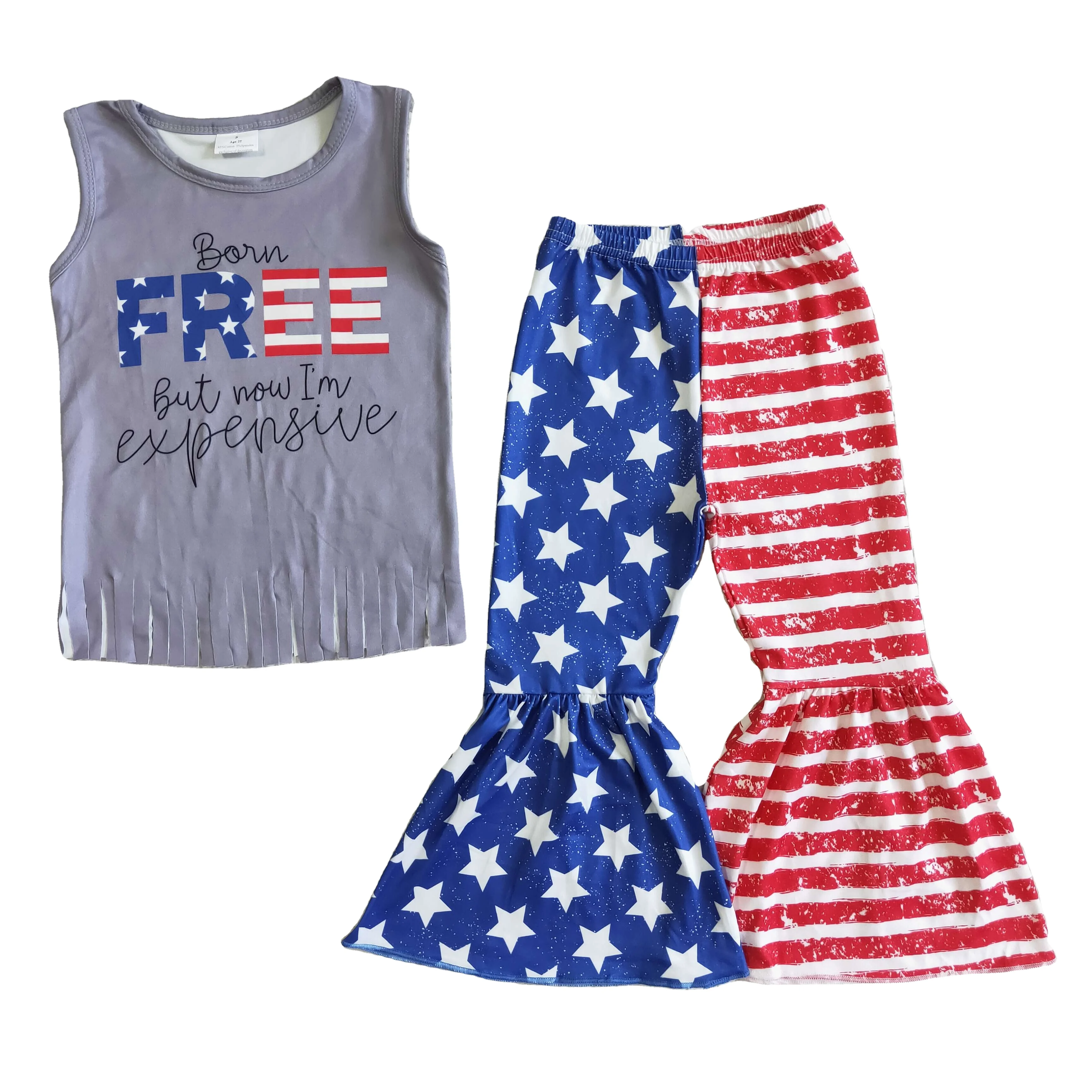 7月4日免费灰色夏季女孩服装女孩精品服装套装 Buy 儿童服装 批发儿童服装 精品服饰product On Alibaba Com