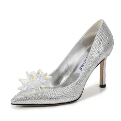 2021 new crystal high heels women