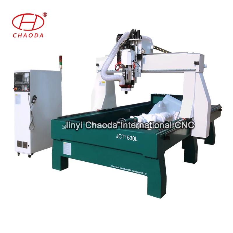 EPS Styrofoam Polystyrene Polyurethane Wood Stone Ice Sculpture Statue Figure Making Carving CNC Router Machine With 4th Axis
