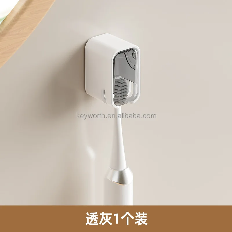 Toothbrush Holders for Bathrooms Wall Mounted with Cover Moisture-Proof and Dust-Proof Toothbrush Storage Organizer