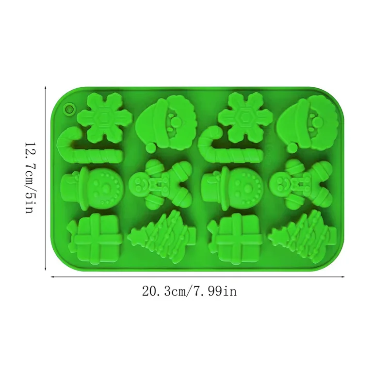 Christmas Series  Rectangle Silicone Chocolate & Candy Mold Handmade DIY Non-Stick Heat Resistant Soft Mold supplier