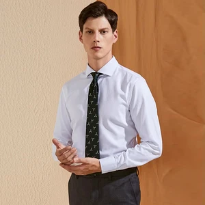 Haute Couture Striped Shirt Office Fashion Zhongshan Clothing Autumn Cotton Men's Shirt Slim Non-iron Wholesale Shirt